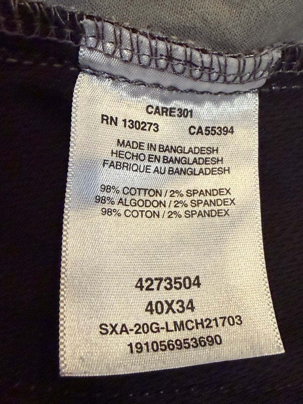 Lee Extreme Comfort Pants Men's 40x34 Grey Straight Fit - Picture 8 of 9